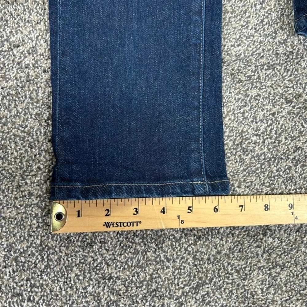 Uniqlo Kaihara Selvedge Indigo Blue Denim Jeans Men 31x32 Slim Straight Low Rise